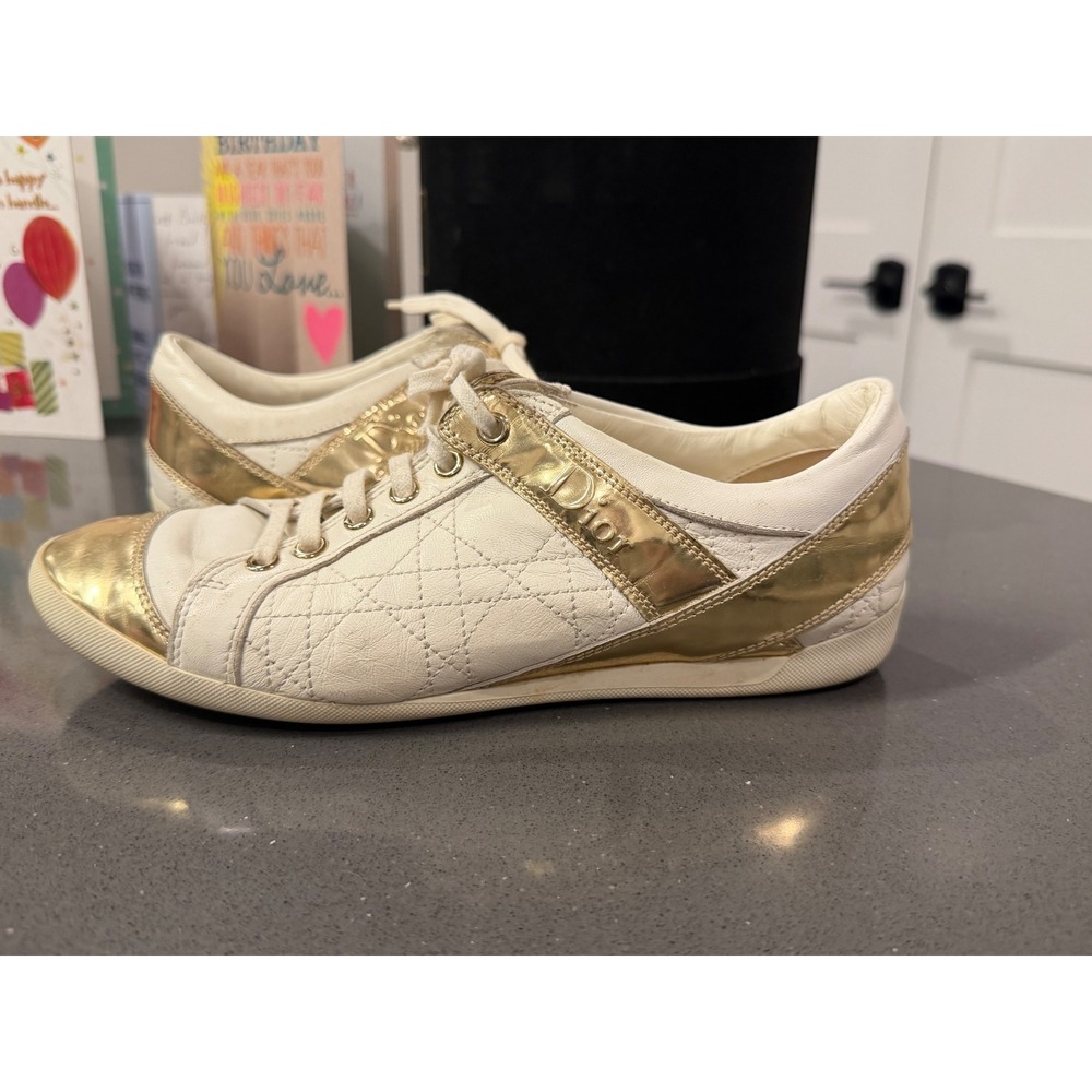 Christian Dior Sprint Basket Sneaker sz 37 US 6.5 Quilted Leather Low Top Luxury - Picture 5 of 10